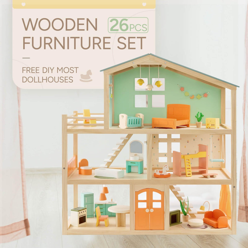 Giant Bean dollhouse sofa and coffee table in candy color for stylish play