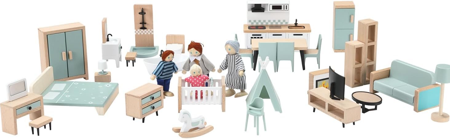Giant Bean dollhouse storage box keeps pieces organized and portable