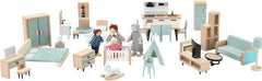 Giant Bean dollhouse storage box keeps pieces organized and portable
