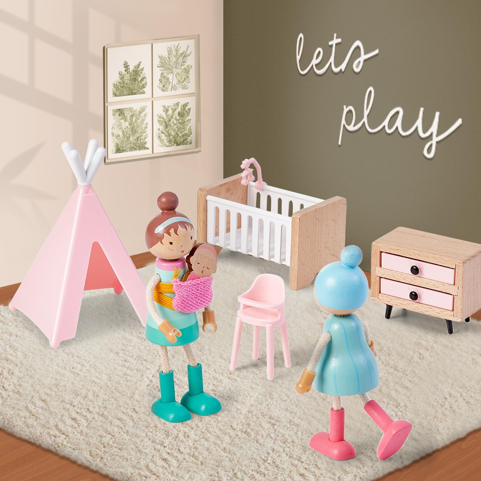 Giant Bean dollhouse tent and rocking horse for cozy storytelling