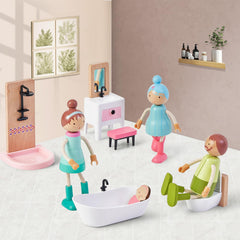 Giant Bean dollhouse toilet lid opens for gentle bathroom play