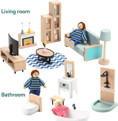 Giant Bean dollhouse toilet lid opens for potty-play scenes