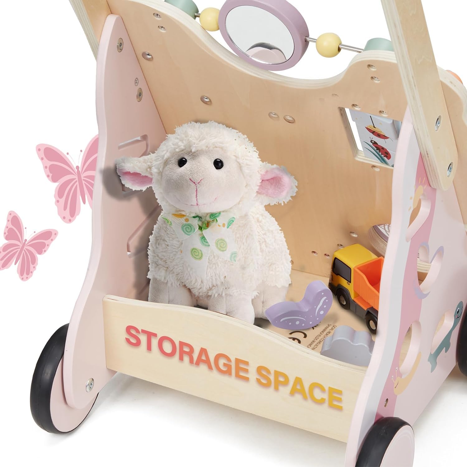 Giant bean pink butterfly walker toddler assembly friendly and safe