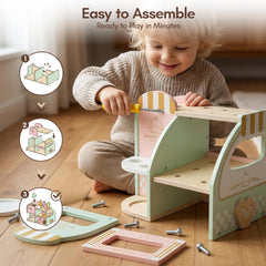 Giant bean tongs for careful transfer, building fine motor skills
