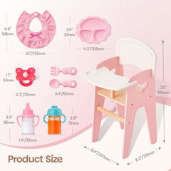 Giant bean wooden mealtime set showing durable construction for dolls.