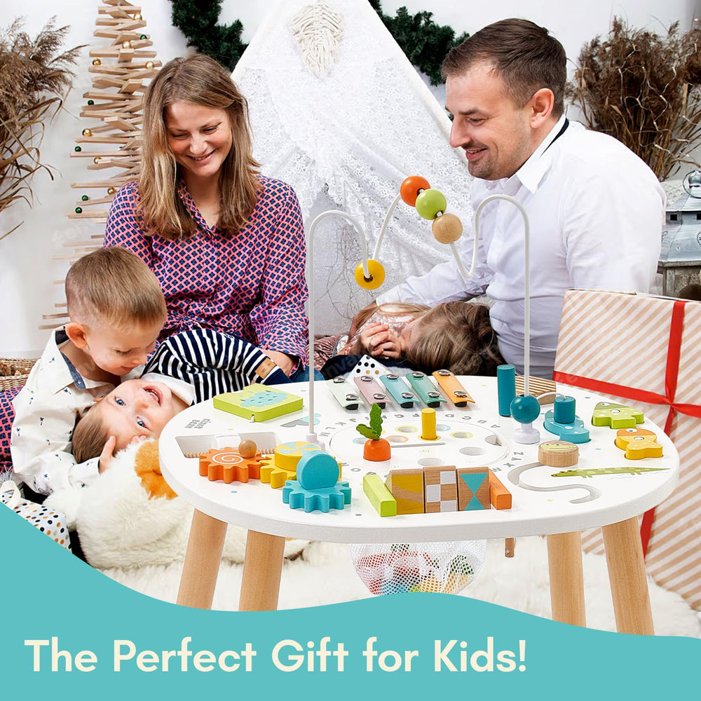 Giant bean wooden activity table pattern puzzles boosts cognitive skills and sorting