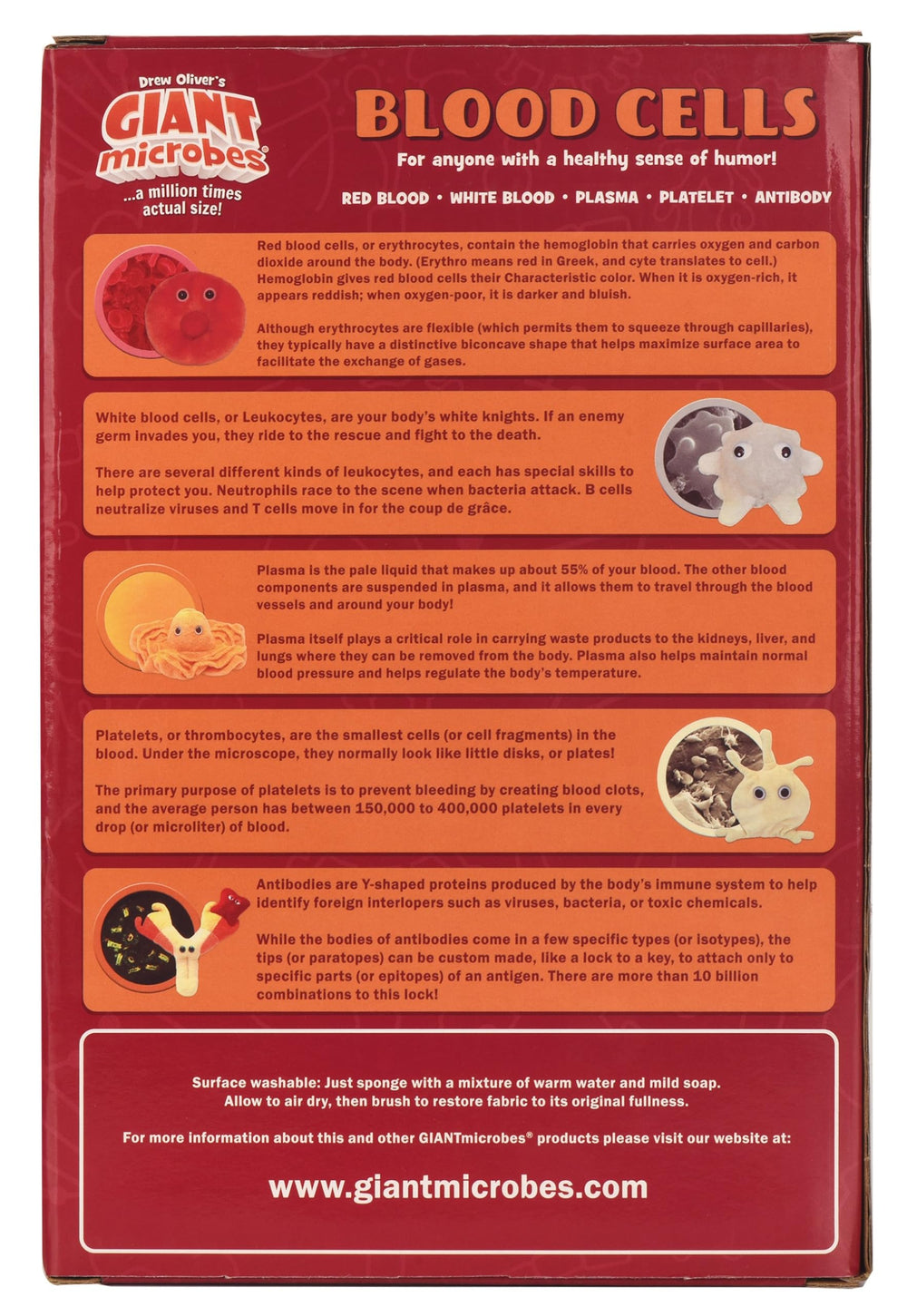 GIANT MICROBES Antibody plush, educational and collectible gift.