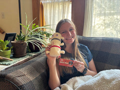 GIANT MICROBES Back Pain Plush embroidery details highlight realistic spine features
