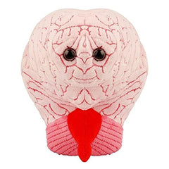 GIANT MICROBES Brain Plush embroidery cerebellum detail aids memory through visual learning.