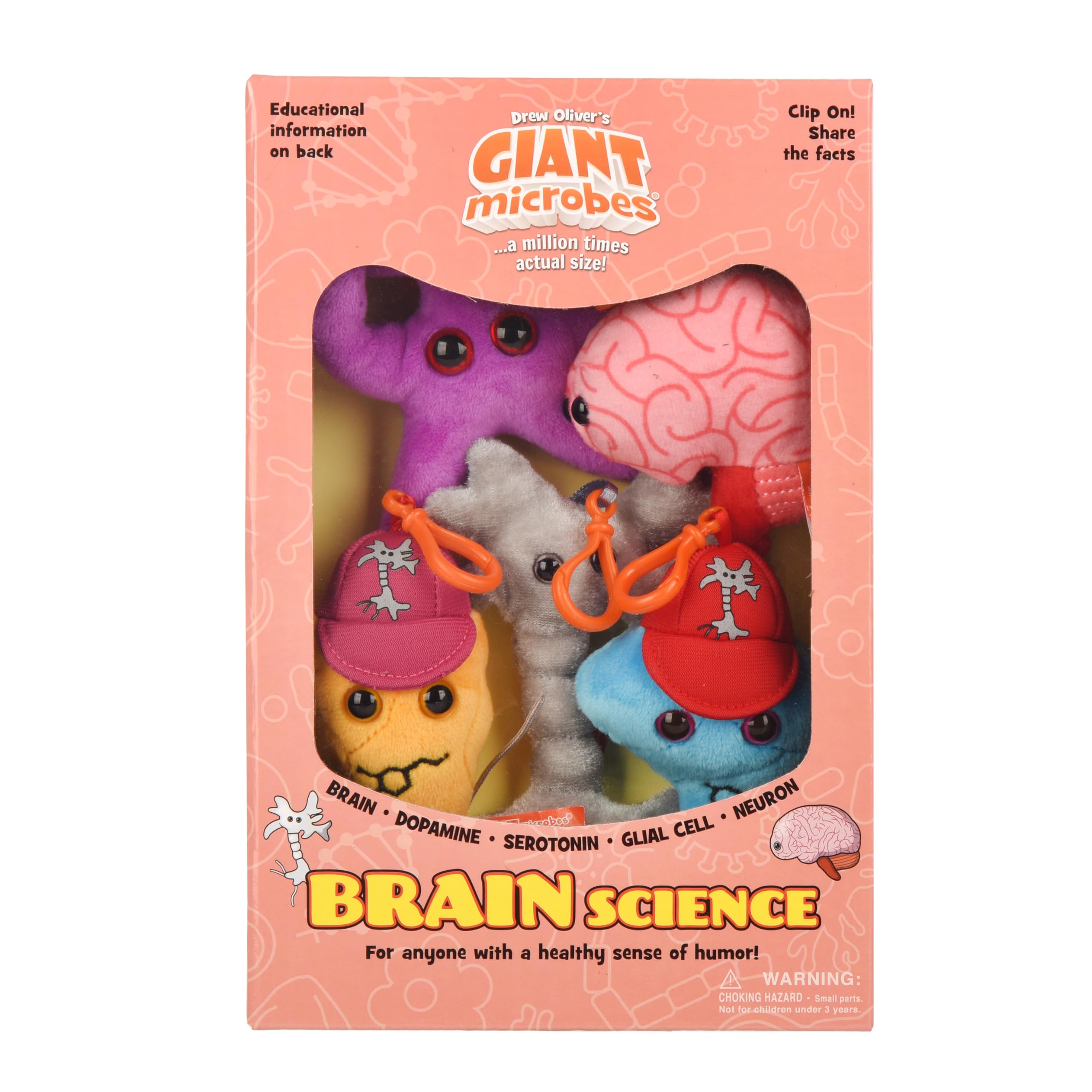 GIANT MICROBES serotonin keychain brightens backpacks with mood science.
