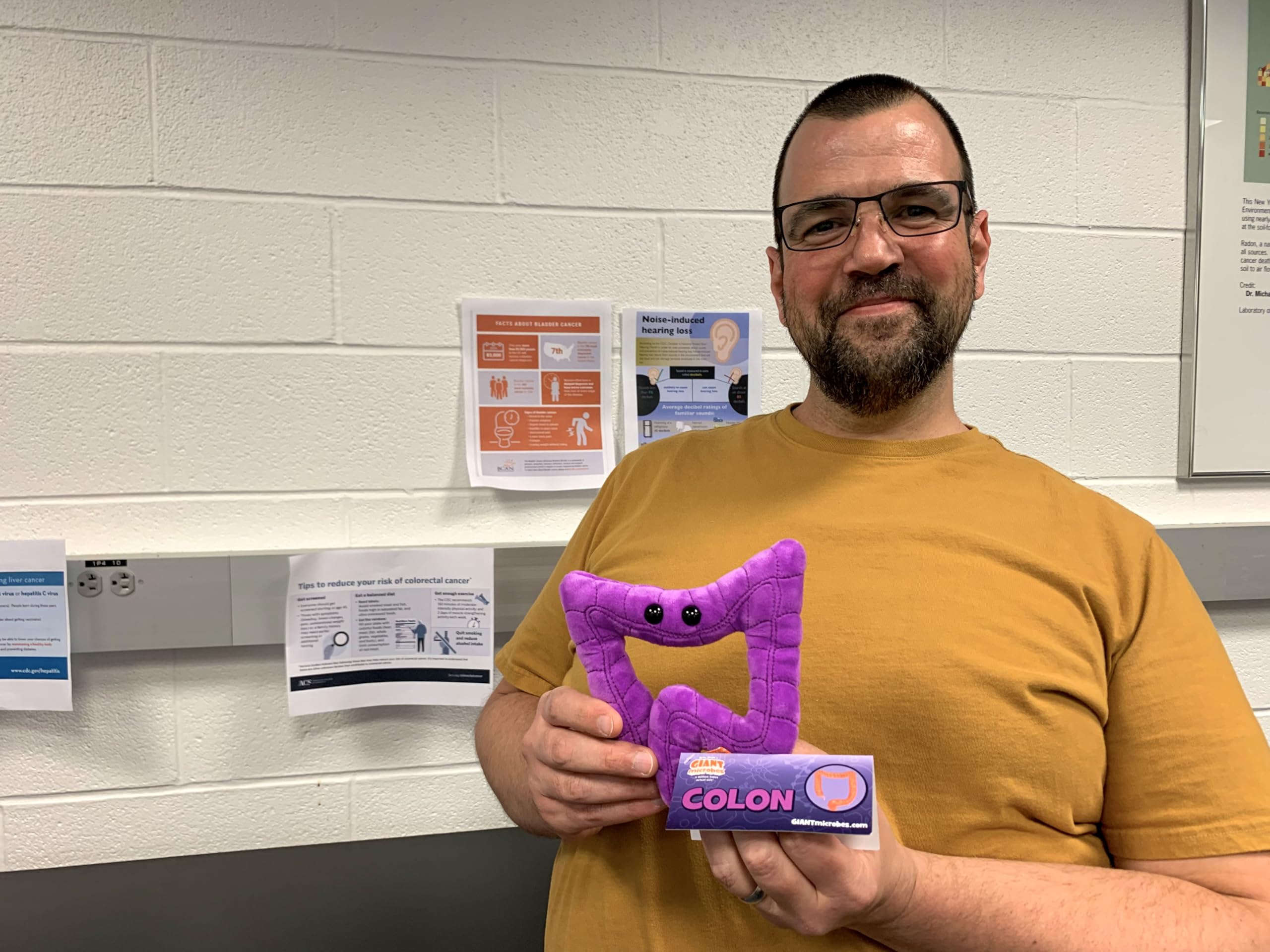 Post-surgery gift idea: GIANT MICROBES colon plush brings comfort and cheer.