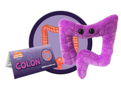Soft GIANT MICROBES colon plush for comforting, hands-on study and play.