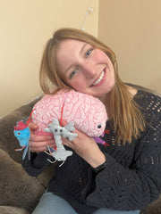 GIANT MICROBES Deluxe brain information card with brain facts