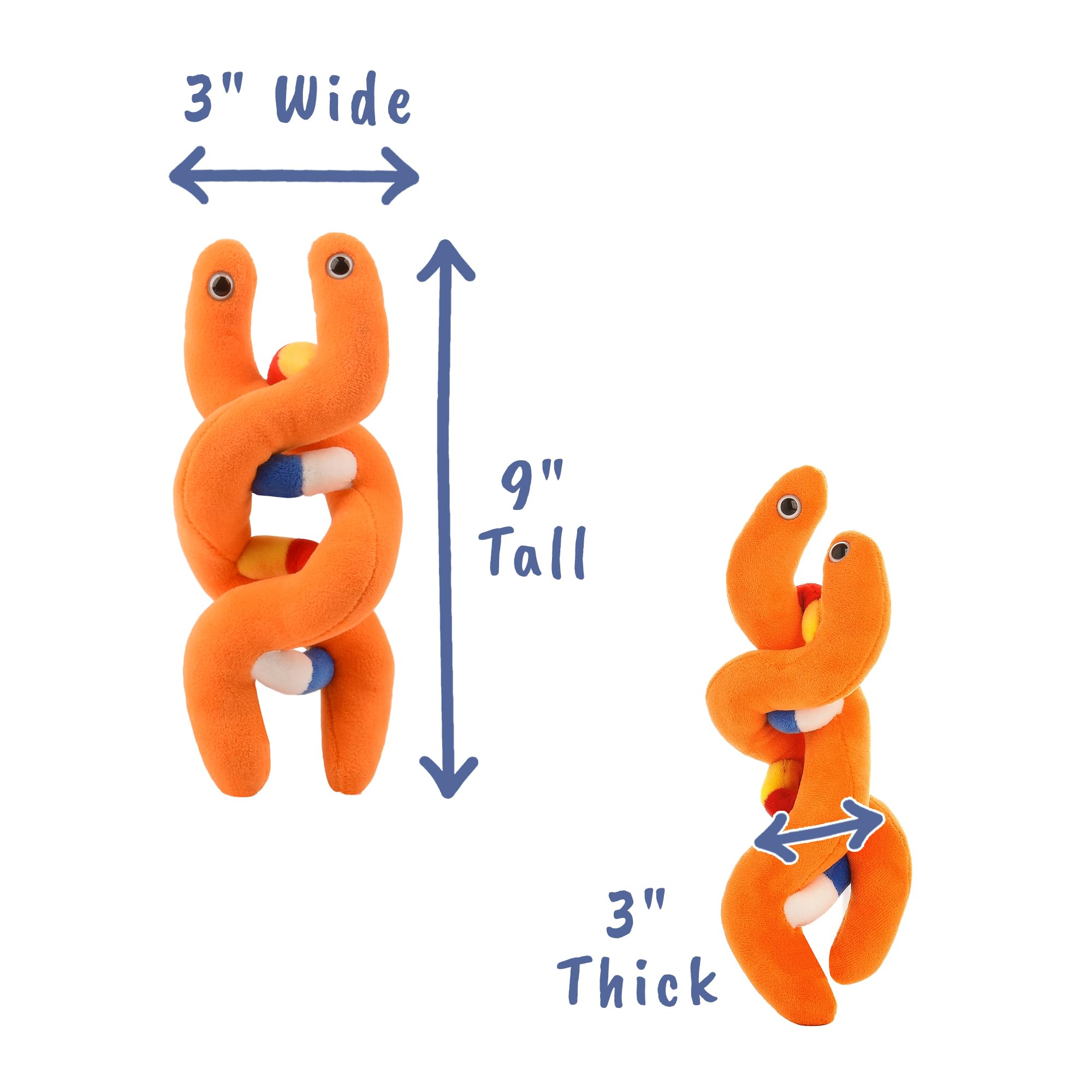 GIANTMICROBES DNA Plush anatomical detail of the double helix.