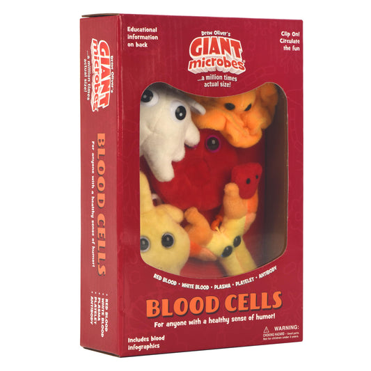 GIANT MICROBES Red Blood Cell plush, study-friendly desk companion.
