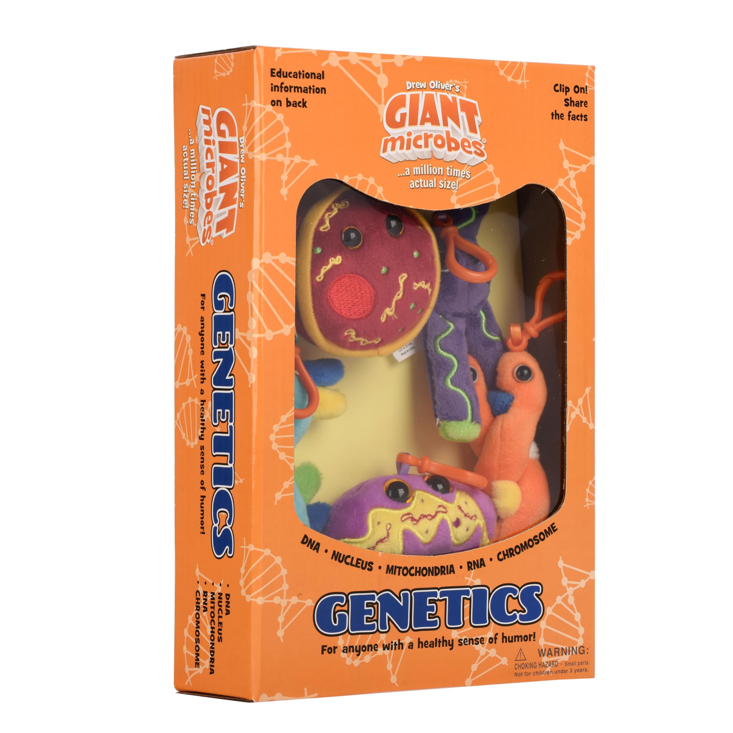 GIANTMICROBES DNA plush keychain for classroom learning and curiosity.