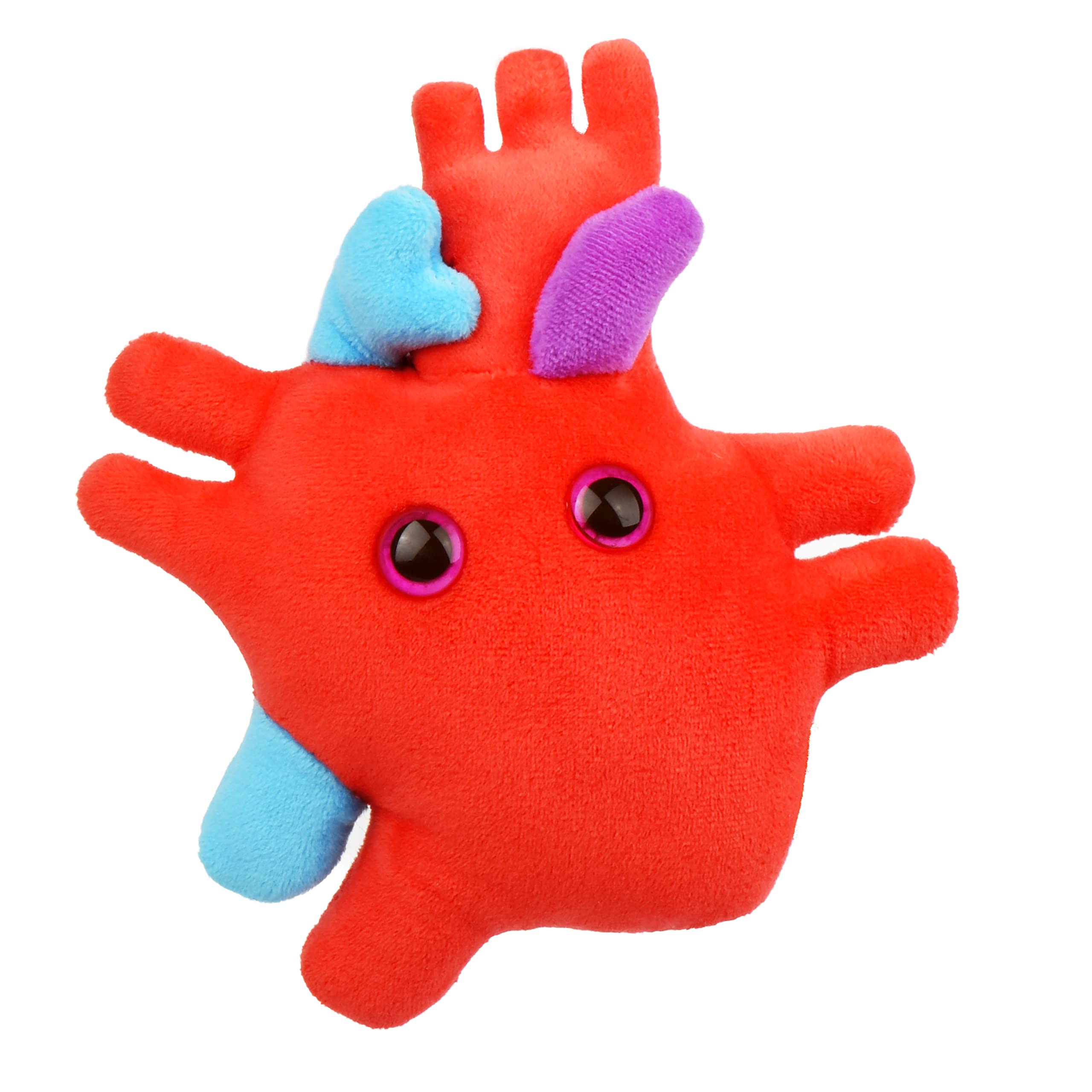 GIANTMICROBES Heart Plush front view with embroidered heart details for education