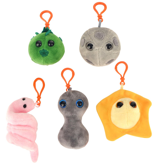 GIANTMICROBES herpes plush keychain, a compact reminder for wellness conversations.
