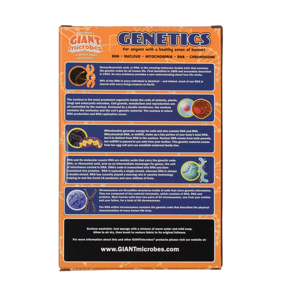 GIANTMICROBES Nucleus plush keychain highlights cellular control concepts.