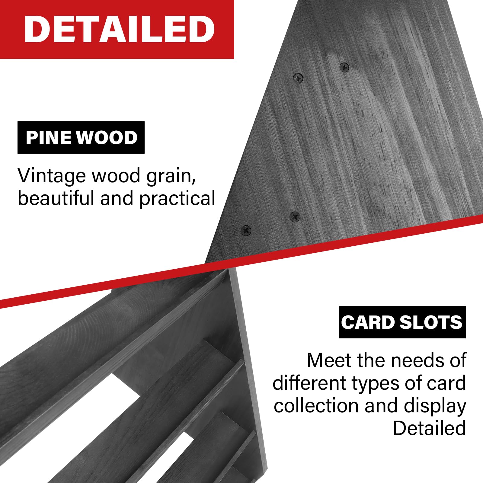 GIASSVIO rustic wood finish adds vintage charm to home display