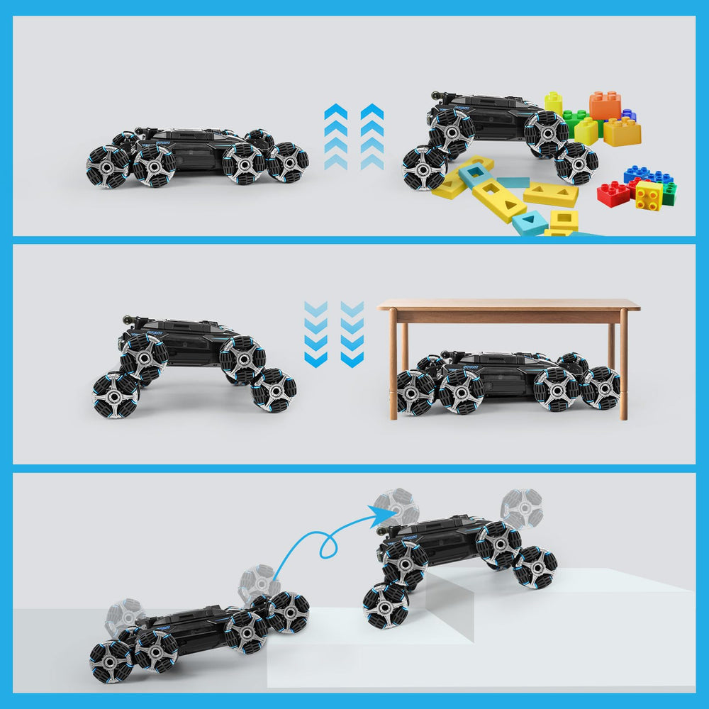 GIAT 8-Wheels Gesture RC Stunt Car side view for agile maneuvers