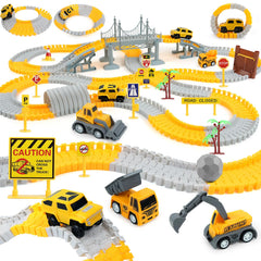 GIAT construction race tracks bridge shows a flexible layout ideal for imaginative play.