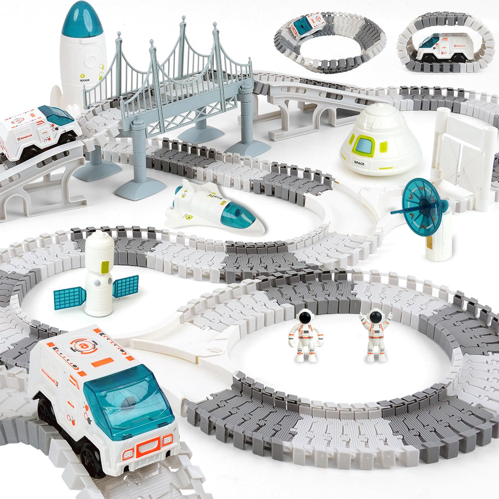GIAT Race Car Tracks Set with flexible tracks for creative layouts and quick play sessions