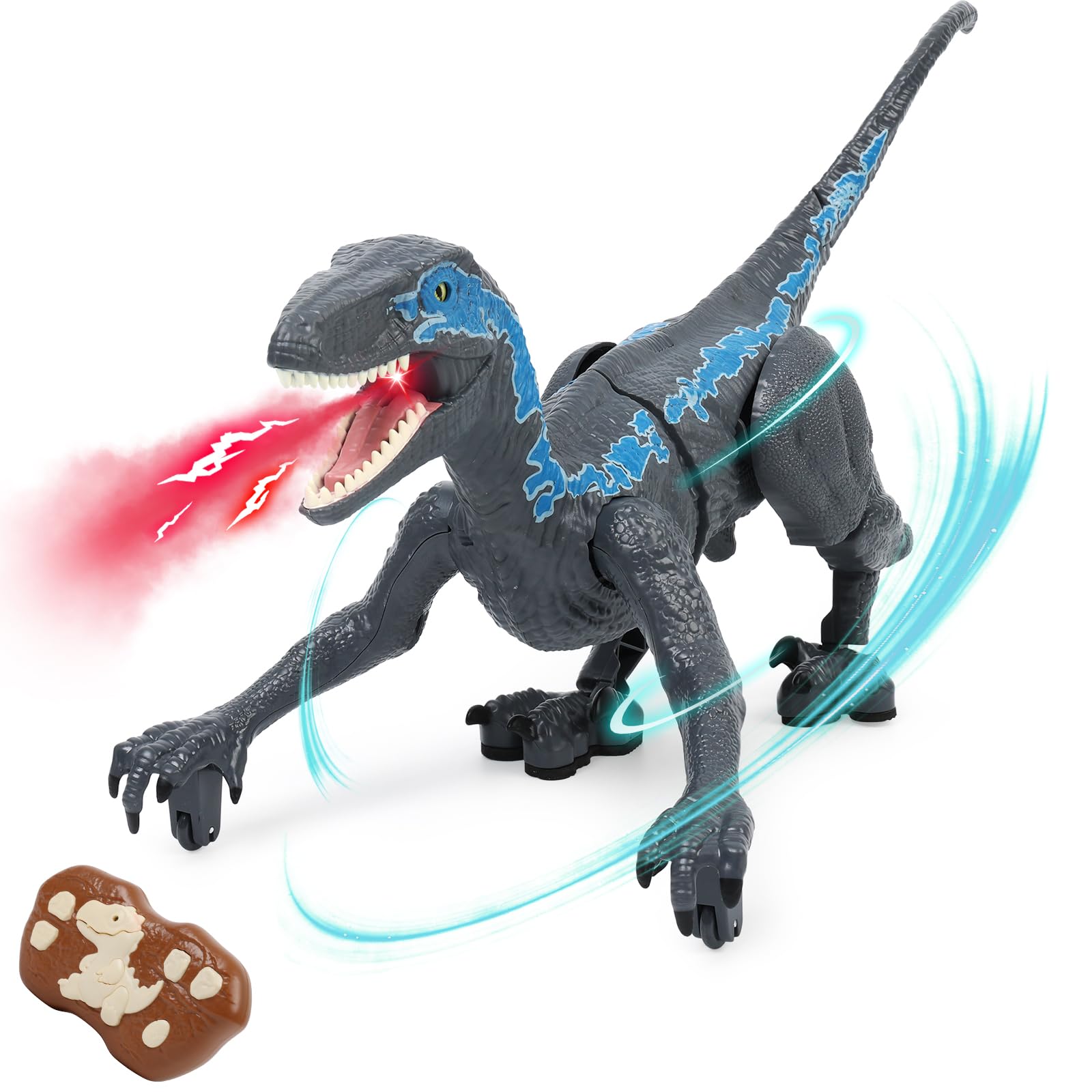 GIAT remote control dinosaur detailed head view for lifelike play and imagination.