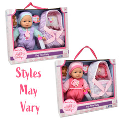 Gift Boutique baby doll pacifier close-up highlights soothing pretend feeding moments.