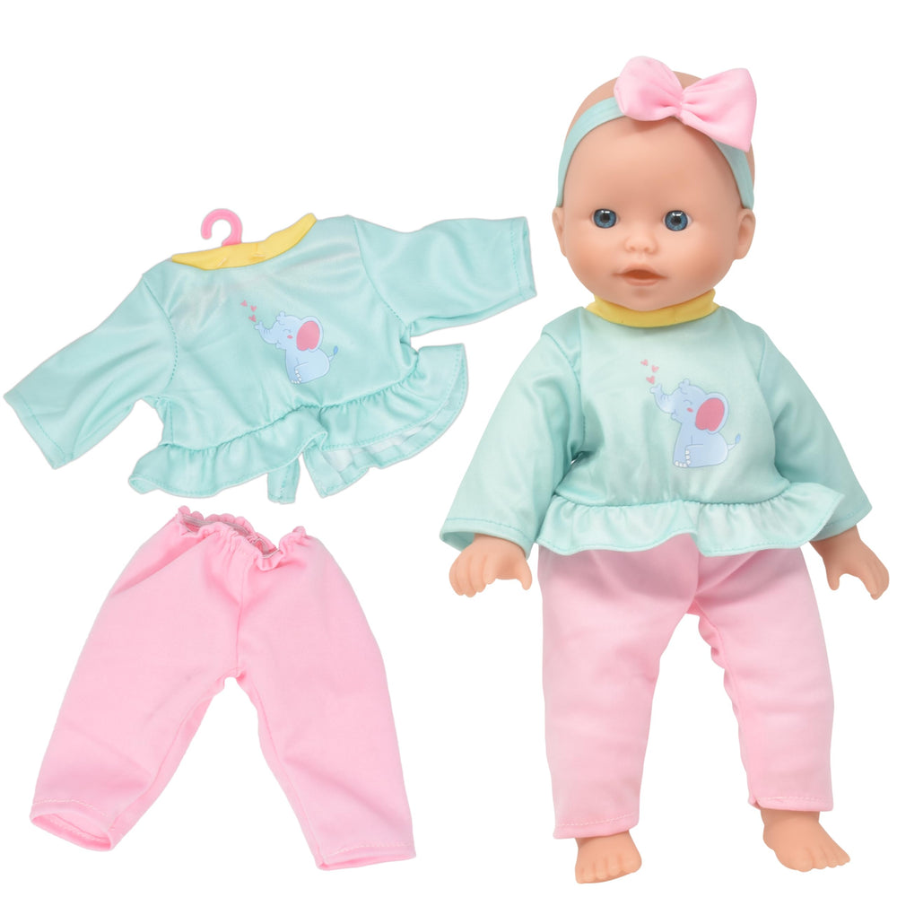 Gift Boutique toy blocks promote stacking play beside the doll