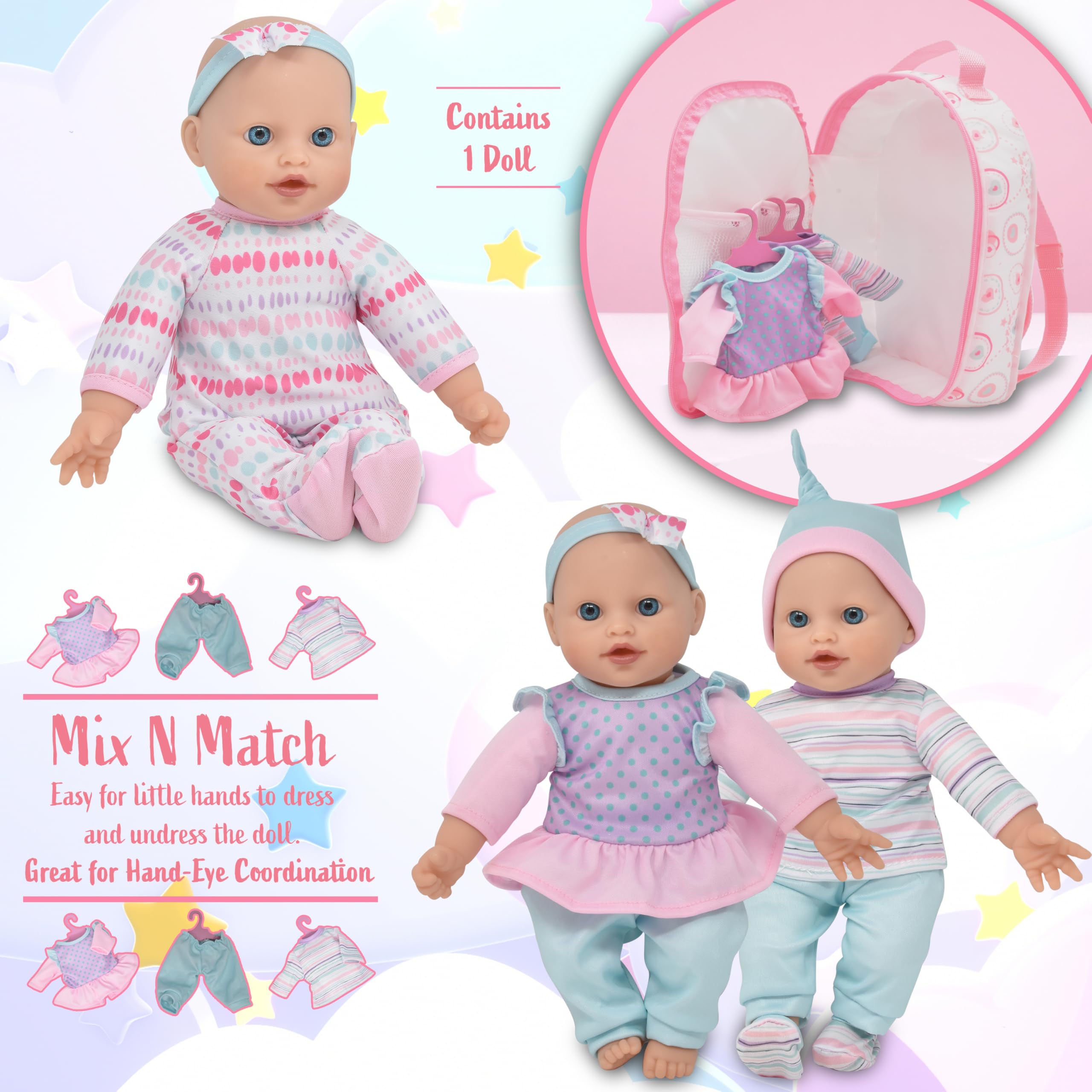 Gift Boutique polka-dot dress outfit adds charming style for imaginative play