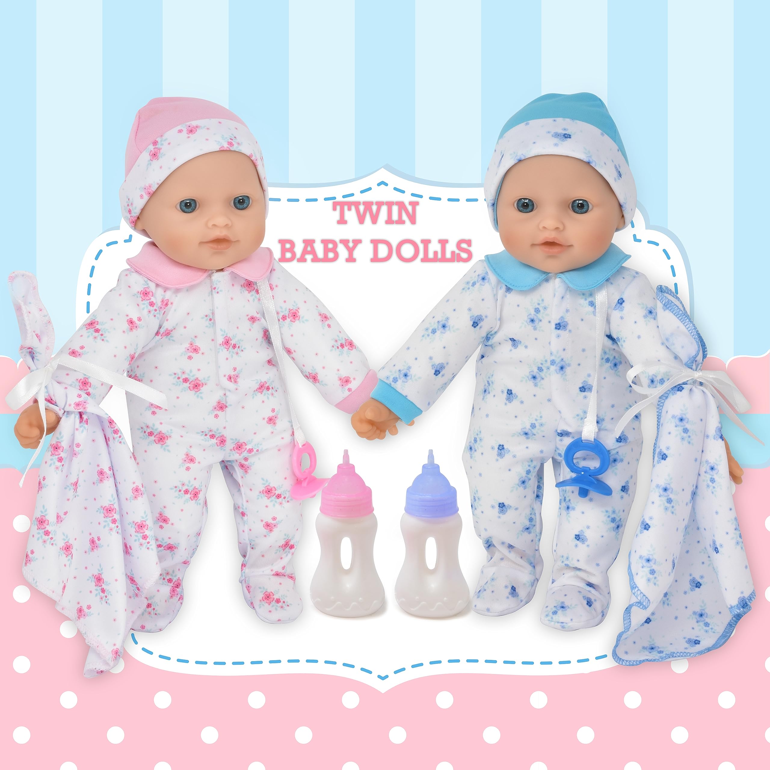 Dolls with pacifiers and bottles from Gift Boutique for caregiving play