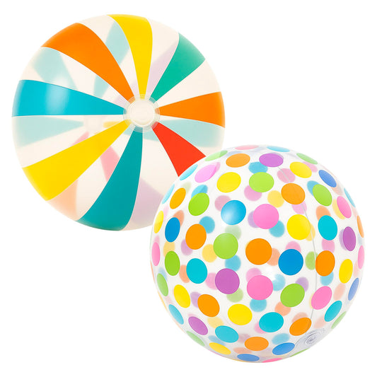 GiftExpress polka-dots 40-inch beach ball ready for pool party fun and social photos.
