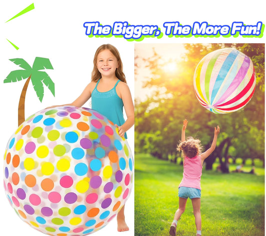 GiftExpress striped 40-inch beach ball perfect for big outdoor games and splash moments.