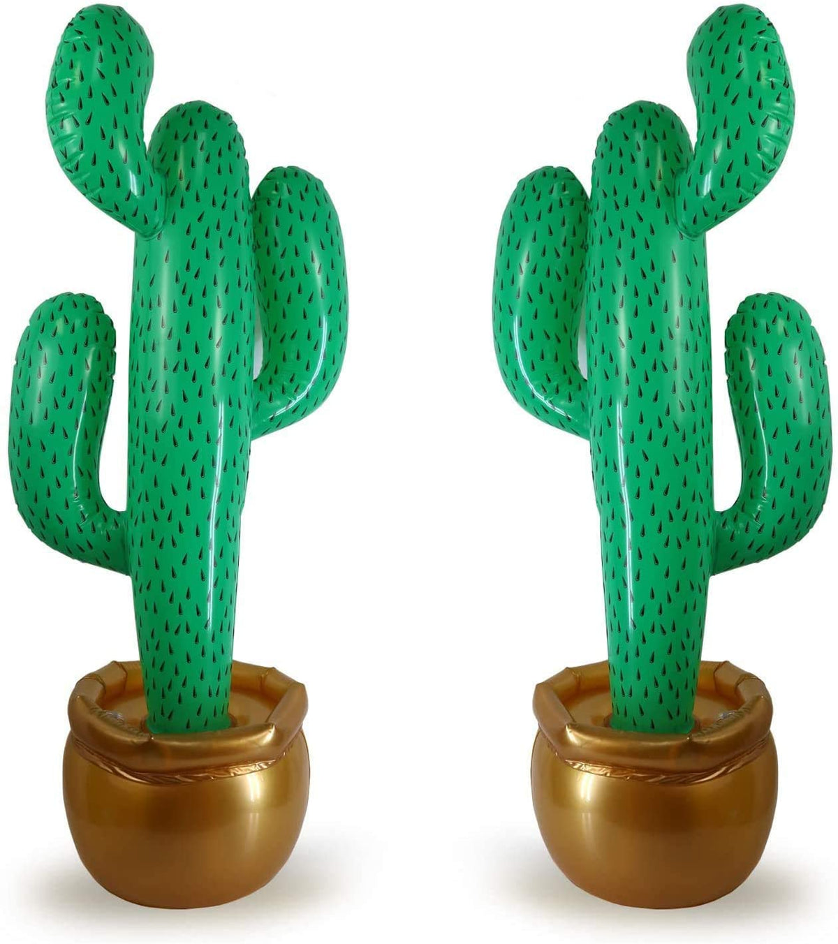 GiftExpress 36-inch inflatable cactus with pot base for vibrant party decor.