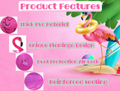GiftExpress family-friendly flamingo float supports kids and adults.