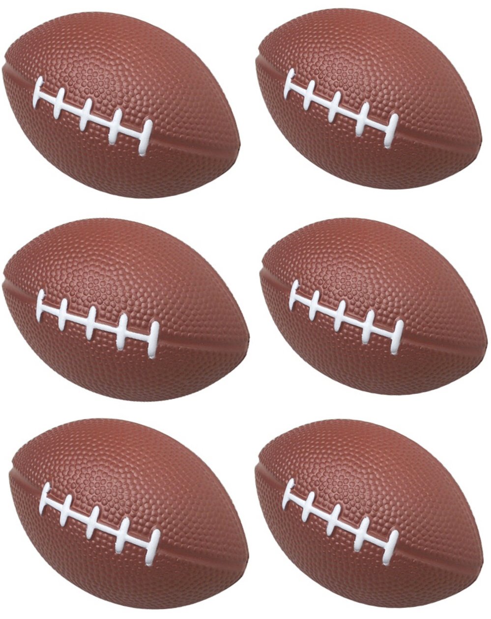 GiftExpress foam mini football stress ball, 4-inch brown, ideal for table centerpieces.