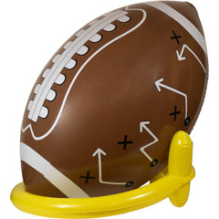 GiftExpress 40-inch inflatable football creating festive decor and kid-friendly activities.