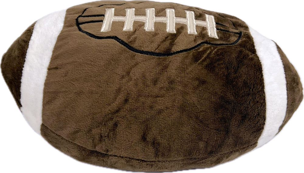 GiftExpress football pillow features durable seams that recover after squeezes