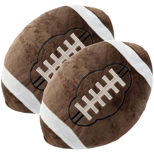 GiftExpress football plush with embroidered laces safe for hugs and display