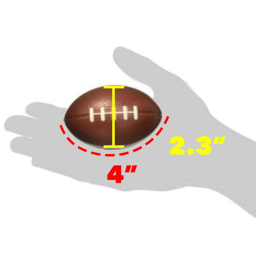 GiftExpress foam football stress ball, soft brown 4-inch, perfect for Superbowl decor displays.