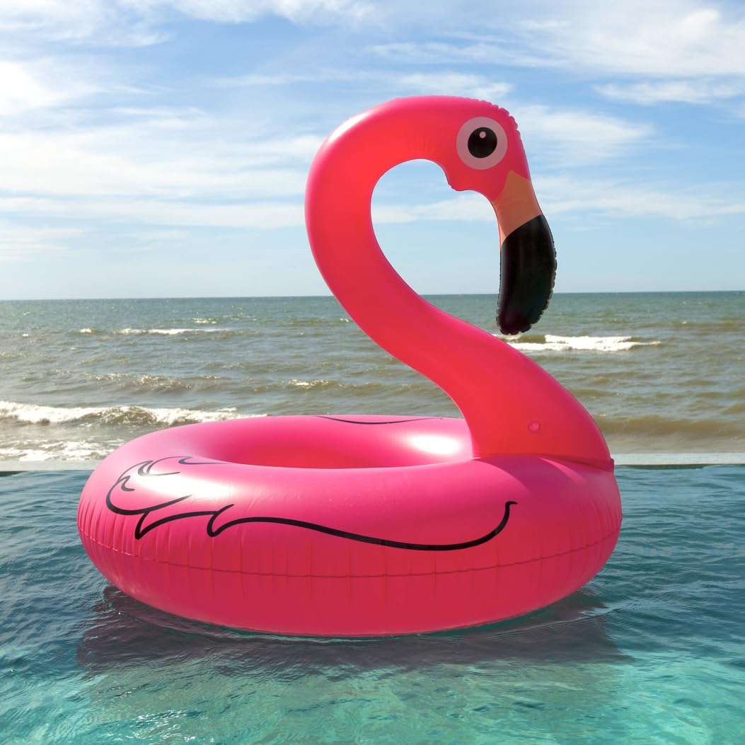GiftExpress inflatable flamingo lilo for kids and adults.