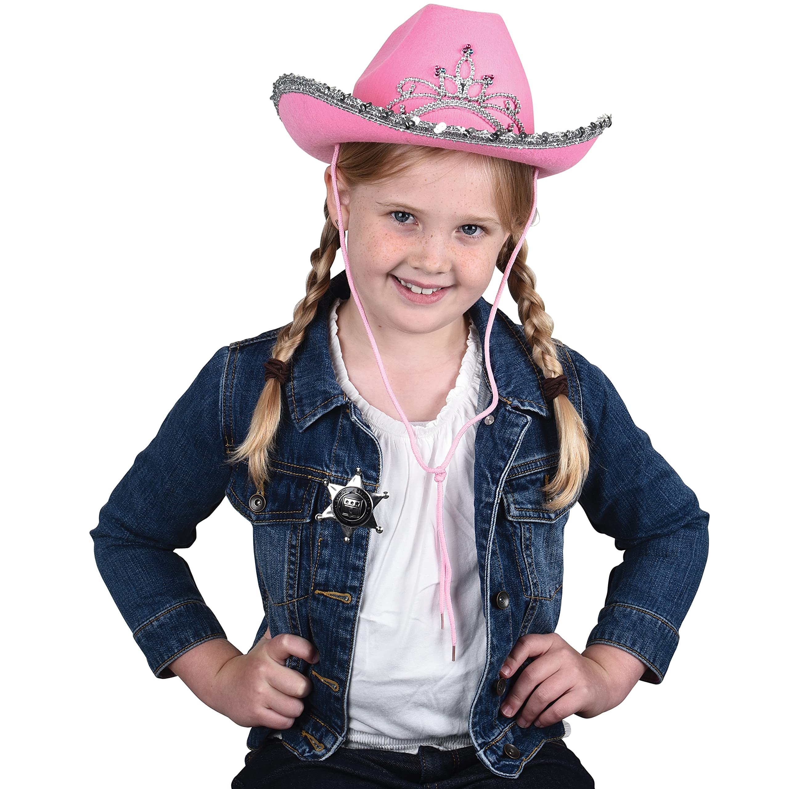 GiftExpress pink cowgirl hat designed for ages 3 to 7 years