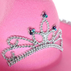 GiftExpress pink hat close-up reveals sequin trim for festive outfits