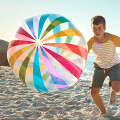 GiftExpress transparent giant beach ball offers clear visibility for exciting water play and photos.