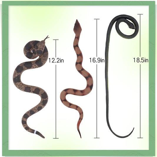 GIFTGRIN realistic rubber snakes in 18-5 inch size for outdoor versatility.