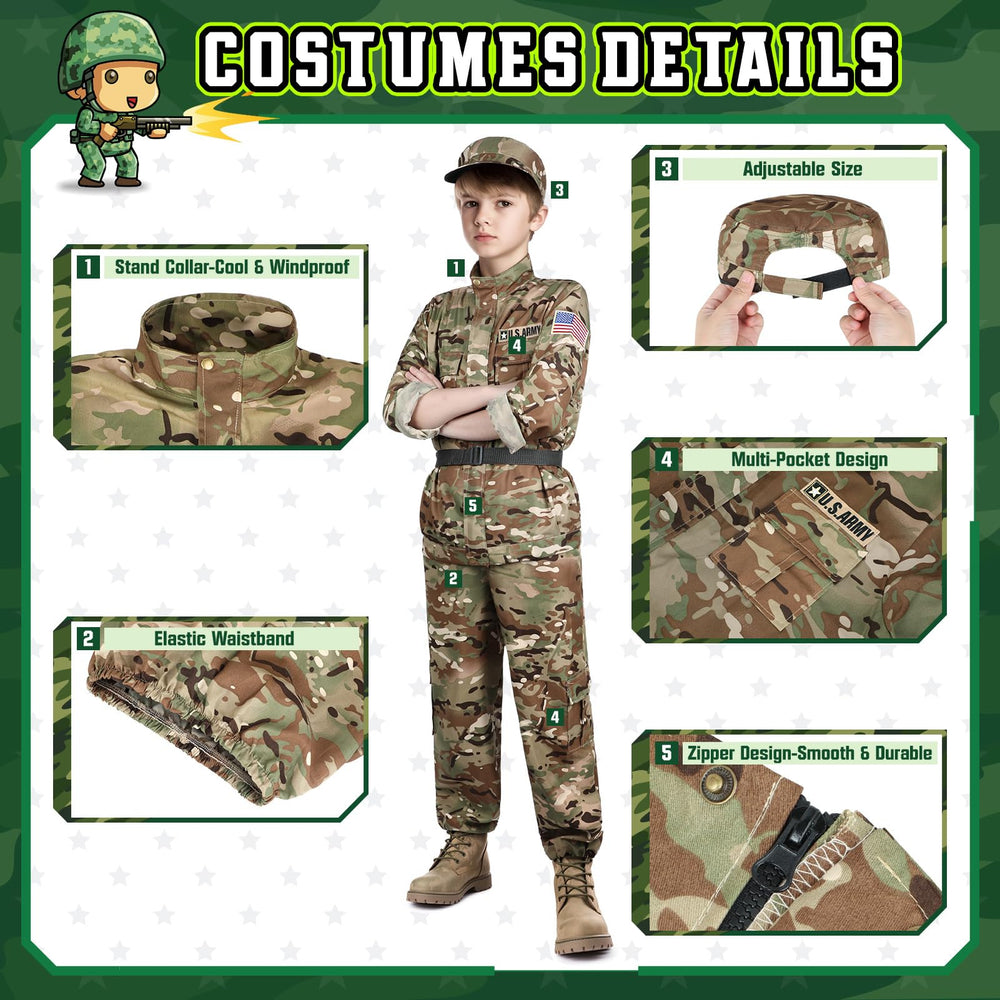 GIFTINBOX army costume pants with multi-pocket design for gear storage