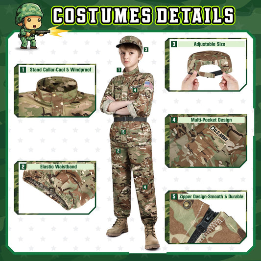 GIFTINBOX army costume pants with multi-pocket design for gear storage