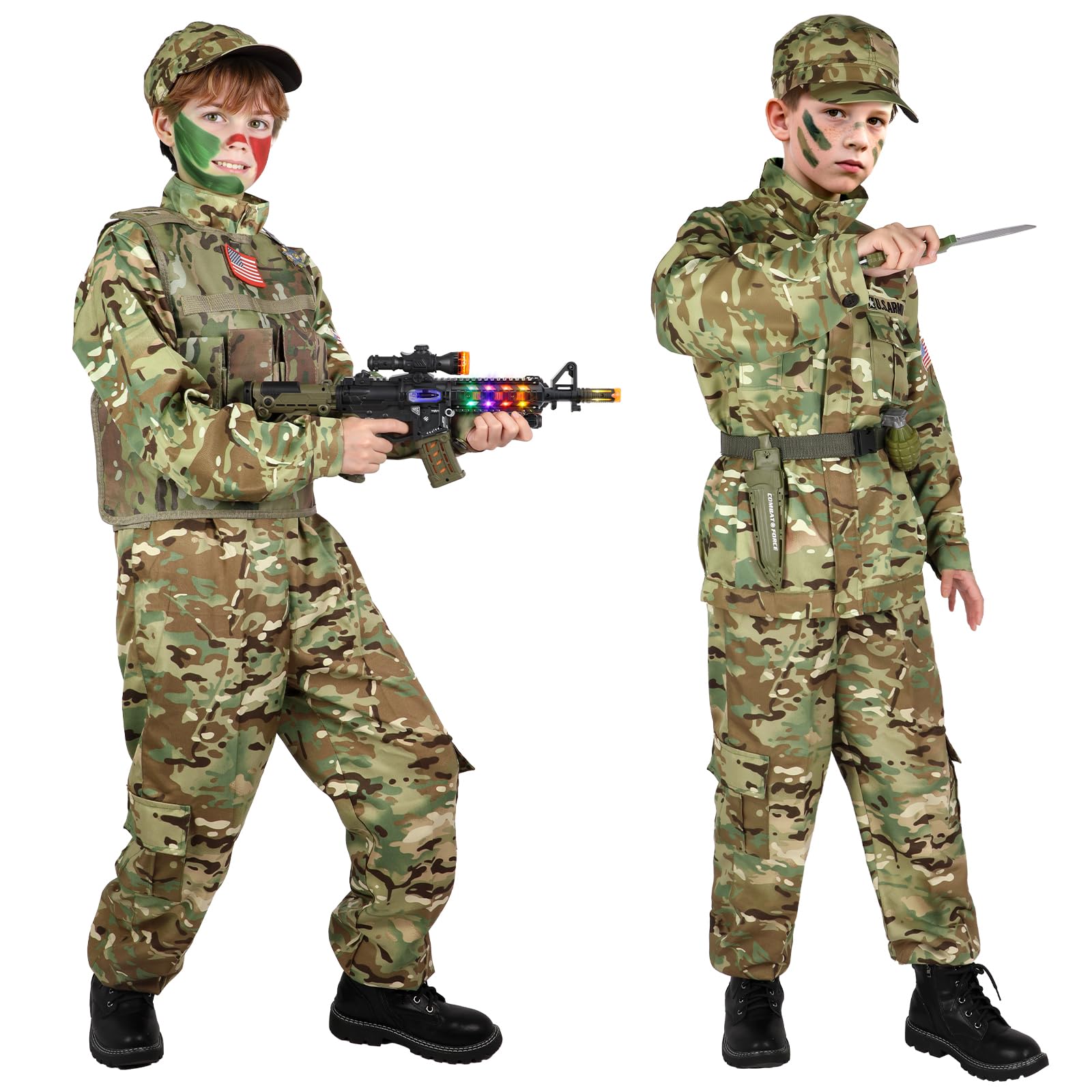 GIFTINBOX army costume pants offer comfortable fit for extended play.