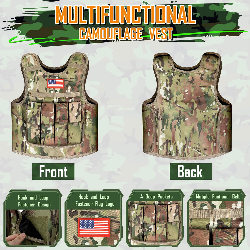 GIFTINBOX military vest with multiple pockets for easy gear access.